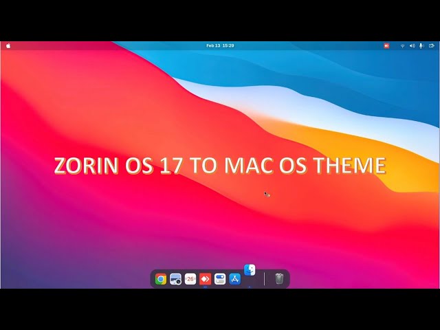 Zorin OS 17 to Mac OS theme
