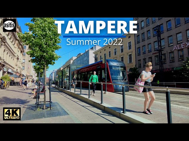 Tampere City Center Summer Walk 2022 - the Most Populous inland City in the Nordic Countries