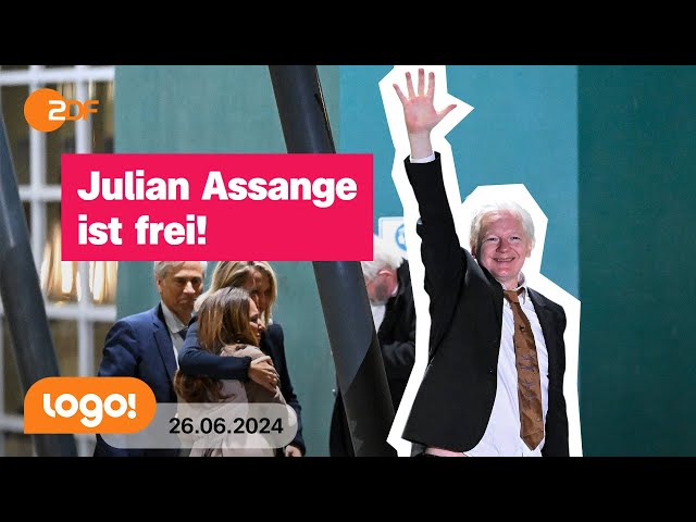 Die Geschichte von Wikileaks-Gründer Julian Assange | logo! Nachrichten vom 26.06.2024