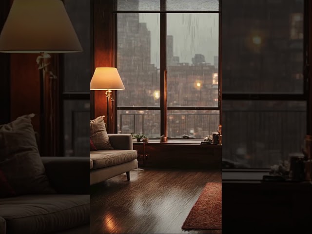 Soothing Rain and Fireplace Sounds for Deep Sleep and Relaxation | #shorts #viral #cozy #aesthetic