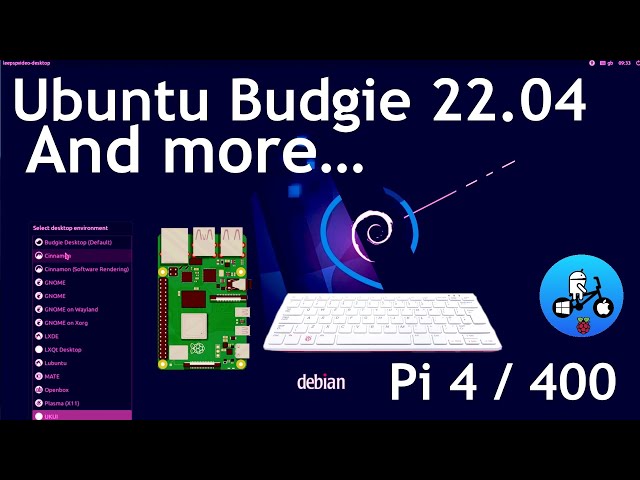 Ubuntu Budgie 22.04. Raspberry Pi 4 / 400. Plus UKUI, Mate & more.