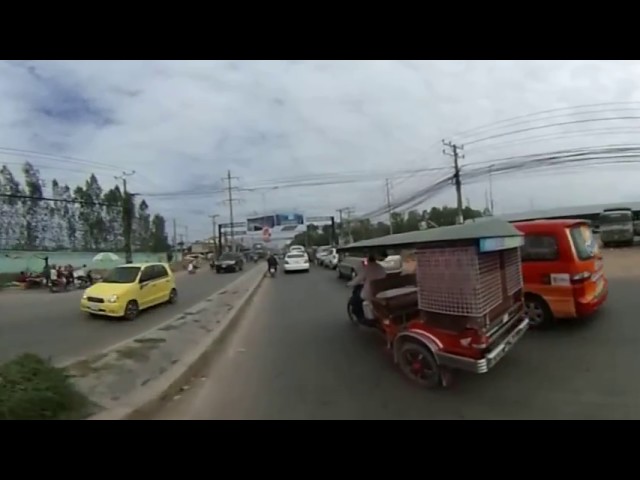 Asian Country Street View | 360 Degree Video Full HD | Driving By Motorbike