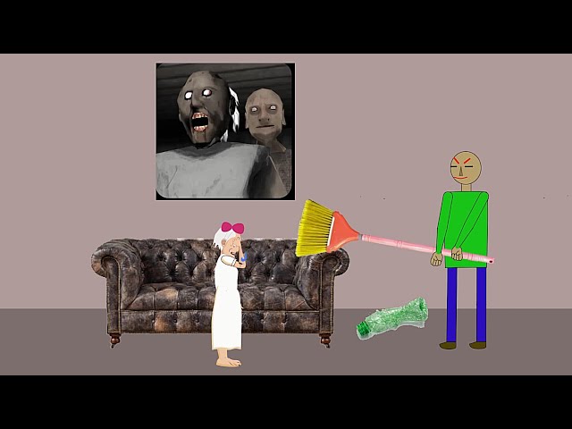 GRANNY vs.  BALDI vs. Granny Daughter 2D Funny Animation Parody