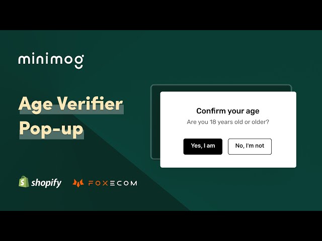 How to Set up an Age verifier Pop-up for your Shopify store | Minimog theme Shopify tutorial