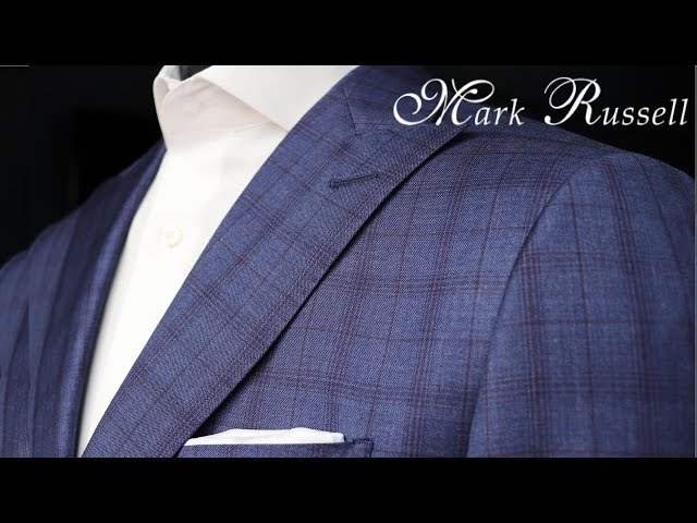 Blue Wine Check Suit | Mark Russell Clothing
