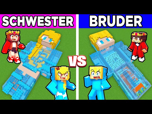 SCHWESTER LABYRINTH vs BRUDER LABYRINTH BAU CHALLENGE in Minecraft!