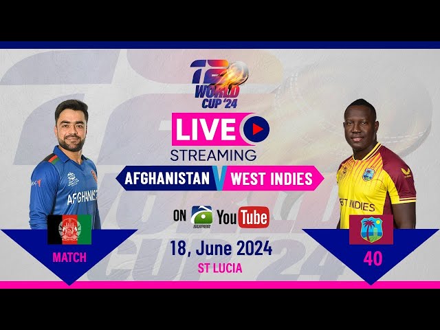 Live T20 World Cup 2024 Scorecard - Westindies vs Afghanistan : ICC Men's T20 World Cup