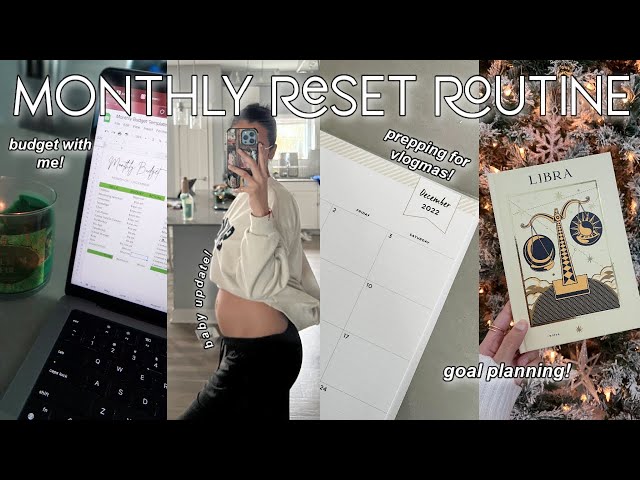Monthly Reset Routine (monthly budget, plan with me December, goal planing, vision board & more!)
