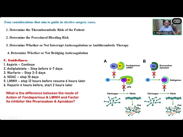 13 JUNE 2024 GUIDELINES FOR RA IN PATIENTS ON ANTICOAGULATION THERAPY - PROF V NAGASWAMY