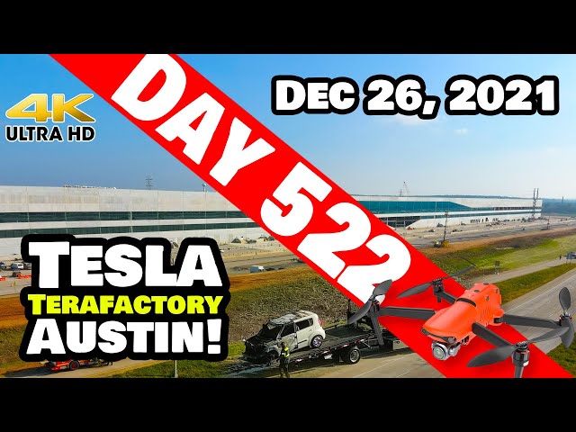 Tesla Gigafactory Austin 4K  Day 522 - 12/26/21 - Tesla Terafactory - CAR-B-Q OUTSIDE OF GIGA TEXAS!