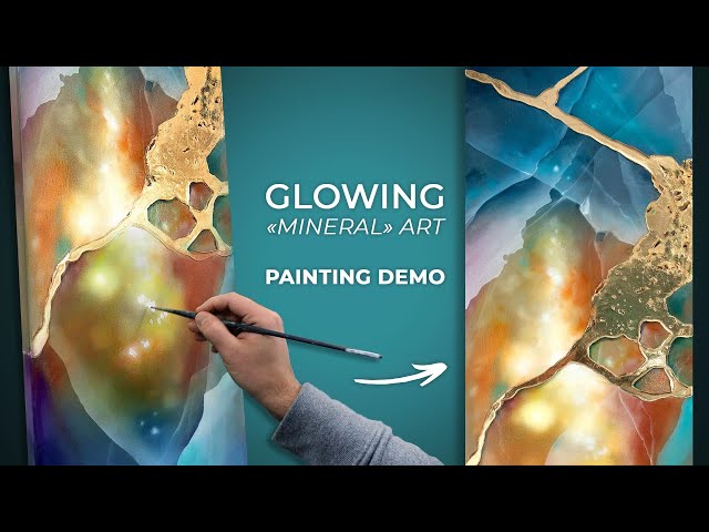 HOW I BRING LIGHT INTO MY ART | abstract art painting demo