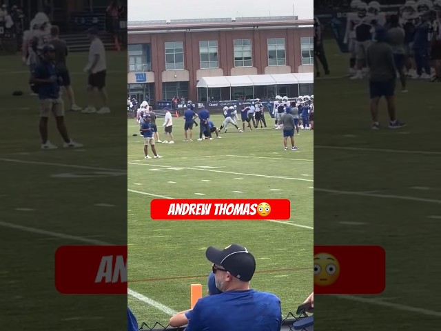Andrew Thomas absolutely punished Kayvon Thibodeaux on this rep 😳 Best LT in the NFL? #giants