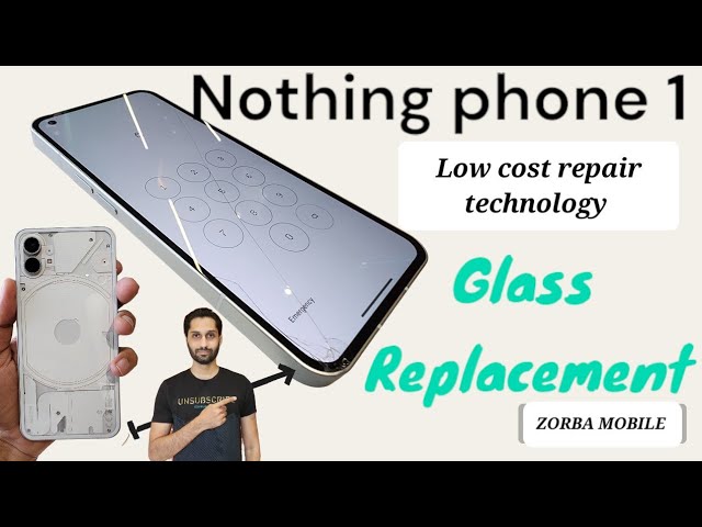 Nothing 1 Screen Glass Replacement work. Low cost repair technology. Nothing Display repair