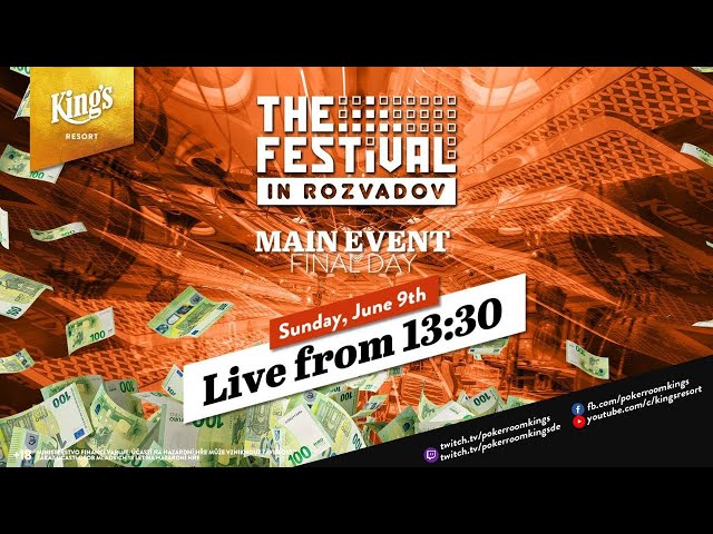 🏆 Final Day of €550 "The Festival" NLH Main Event live from King's 👑