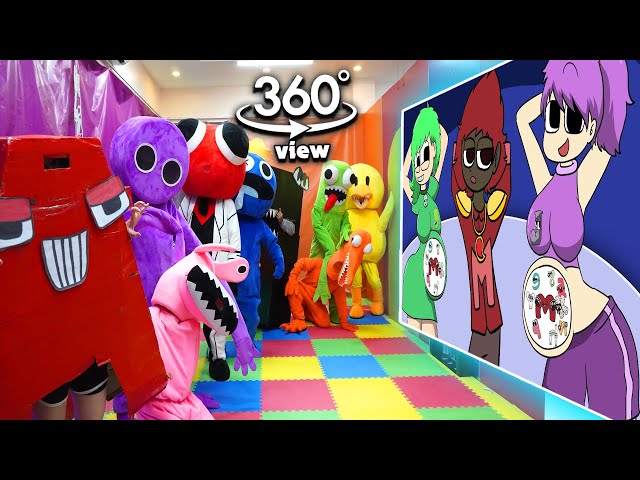 Rainbow Friends 360° - CINEMA HALL |Alphabet Lore But It's Reverse (Z - A) | Alphabet Lore Transform