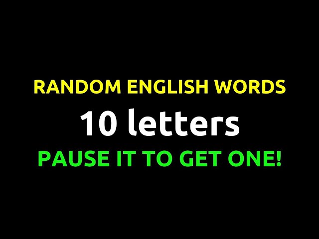 Random English words 10 letters