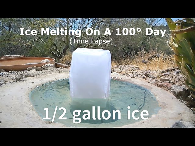 Ice Melting in the Desert on Hot 100° Day
