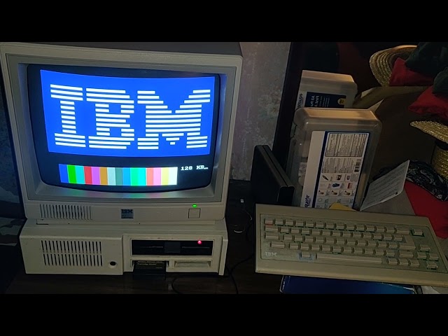 PCJr first boot
