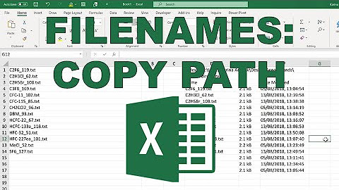 List of filenames in Excel