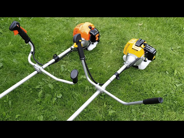Overview of PATRIOT PT 443 and CHAMPION T528S-2 petrol trimmers