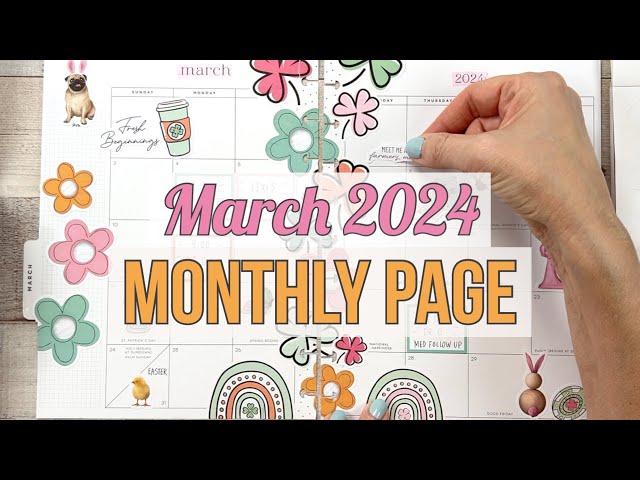 March 2024 Monthly Plan With Me & Live Love Posh Spring Release! Classic Happy Planner
