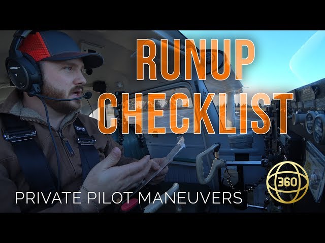 How to fly in 360 & VR: Engine Runup and Checklists