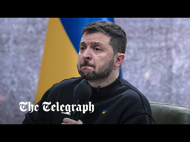 Emotional moment President Zelensky tears up when asked about his family