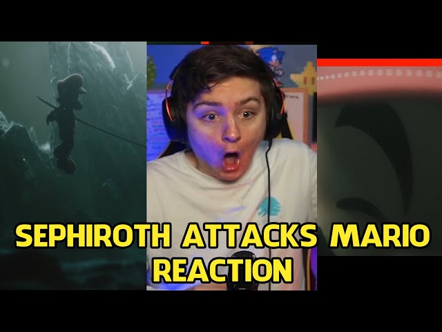 Sephiroth attacks Mario! Super Smash Bros Ultimate Sephiroth Reaction! #Shorts #SuperSmashBros