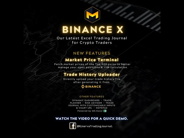Minerva Binance.X Demo (Trading Journal for Crypto Traders using Binance)