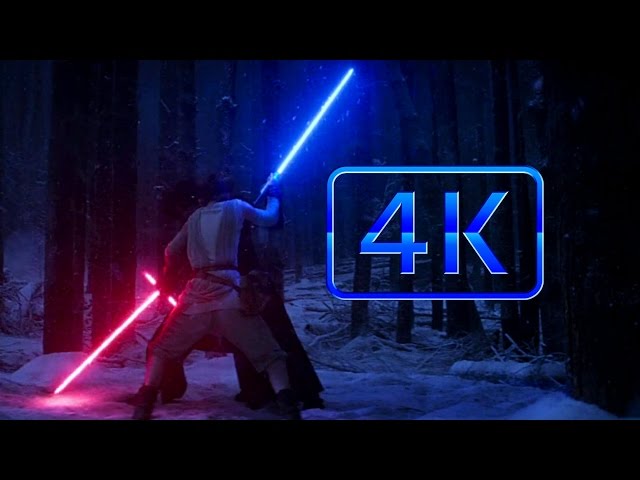 Star Wars: Episode VII The Force Awakens - Finn & Rey Vs. Kylo Ren [4K 60fps]