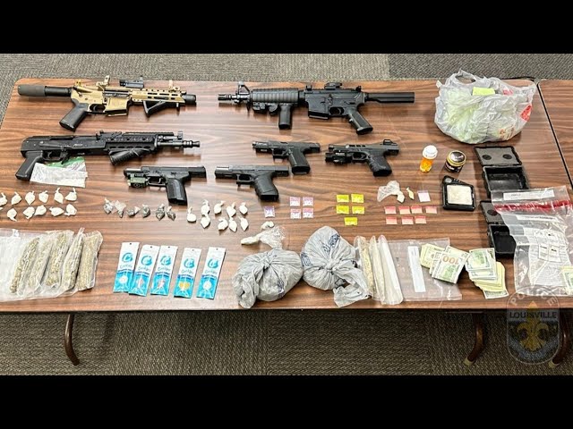 LMPD seizes various illegal drugs, guns and cash during PRP drug bust; arrest made