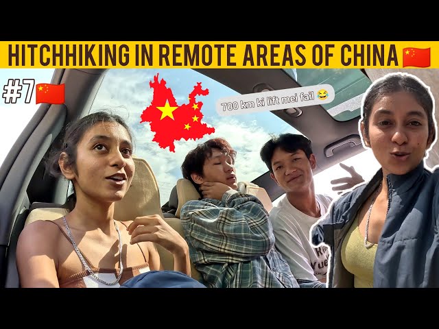SOLO INDIAN GIRL HITCHHIKING IN CHINA 🇨🇳😳 | Bhot mushkil hai yaha lift lena