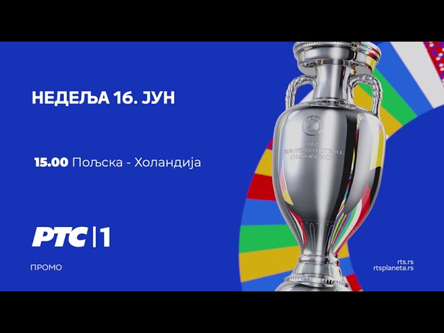 Uefa Euro 2024 uživo na RTS 1, nedelja 16. jun