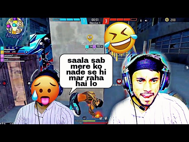 angry😡 youtuber in my opponent only nade se down😂🎧4.1 se mar diye hamare player @AAZOKLIVE FUNNY 🤣😂🤣