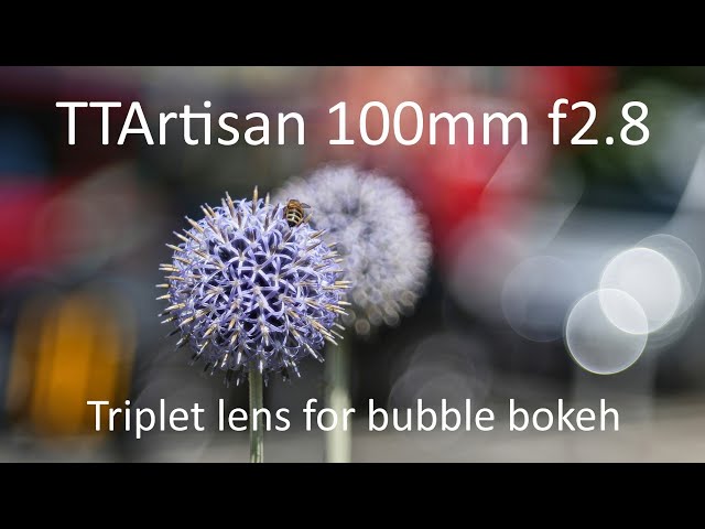 A new bubble bokeh monster!  TTArtisan 100mm f2.8 triplet lens.