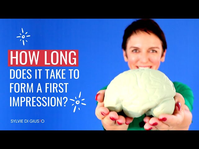 How long does it take to make a first impression? Researched by what group? | Sylvie di Giusto