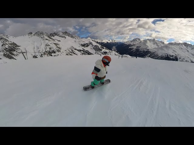 Snowboarding on St Anton in Austria