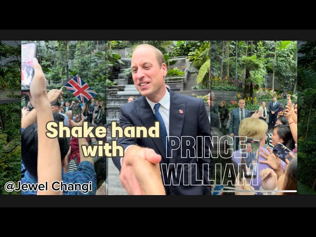 SHAKE HAND WITH PRINCE WILLIAM WHEN HE ARRIVED AT CHANGI AIRPORT