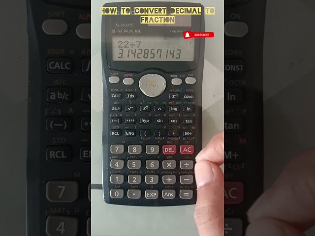🤔How to Convert Decimal to Fraction using Scientific Calculator?