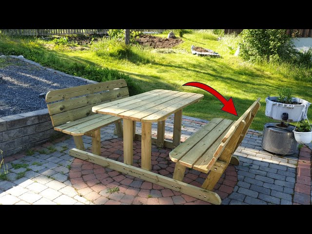 Awesome, Easy, Diy Picnic Table with Backrests, Build Up Step By Step. ساختن نیمکت مرحله به مرحله