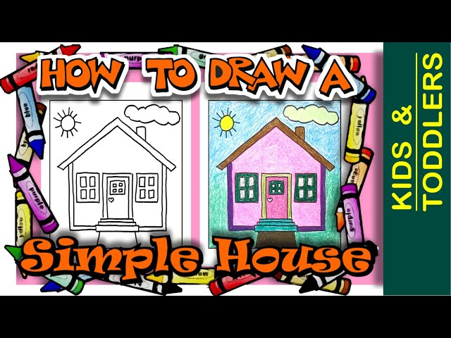 Simple house drawing 🏠 House drawing colour simple 🏠 Drawing a house