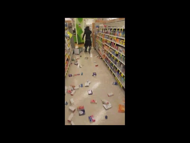 RAW VIDEO: Woman destroys aisles at Moses Lake store