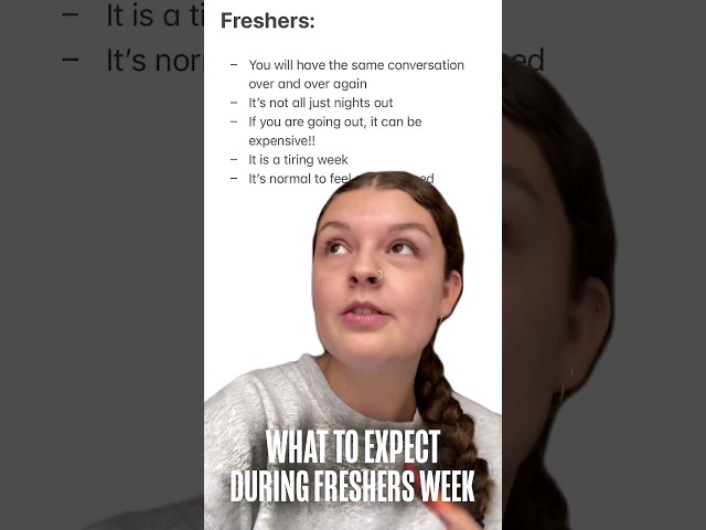 5 Things you can expect during Freshers Week #freshers #freshersweek #university #shorts
