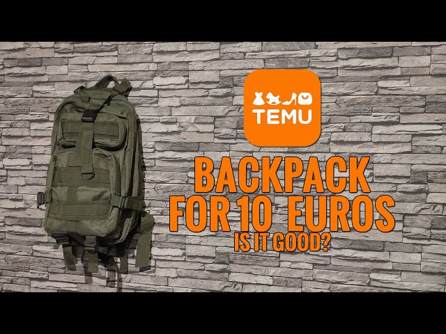 Temu Backpack for 10 euros | Is it any good?
