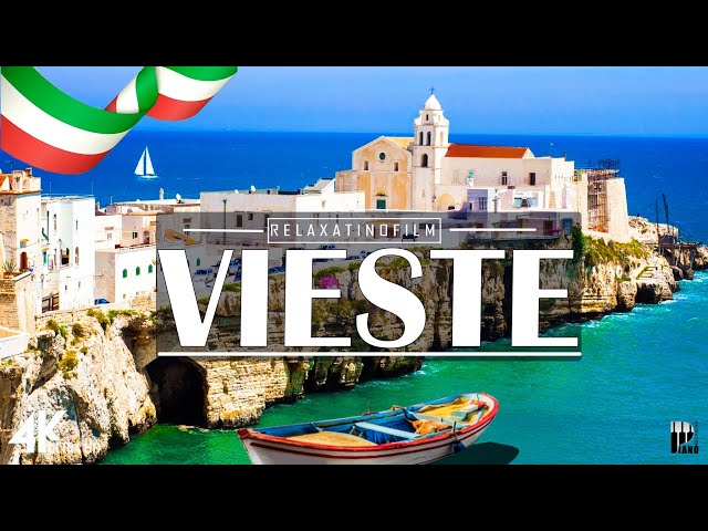 Beautiful Vieste, Gargano 4K • Relaxing Italian Music, Instrumental Romantic • Video 4K UltraHD