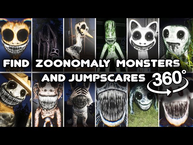 360° VR Find All Zoonomaly Monsters and Jumpscares | 360° FINDING CHALLENGE #1