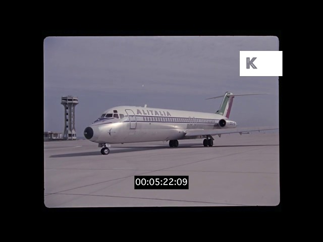 1960s Palermo Airport, Alitalia Planes, Italy from 35mm