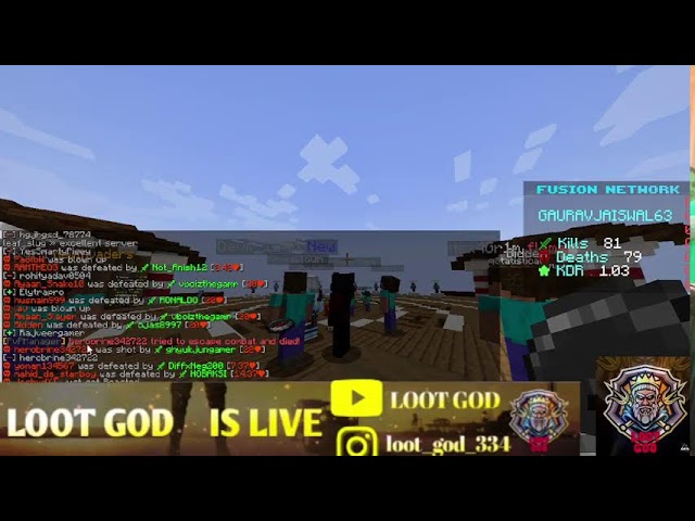 loot god is back  how to kill any player  whit cart pvp in this minecraft smp