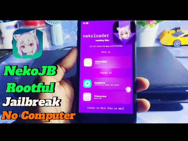 NekoJB Rootful Jailbreak iOS 15.8.2 - iOS 15.0 without Computer nekoloader install Sileo Tweaks