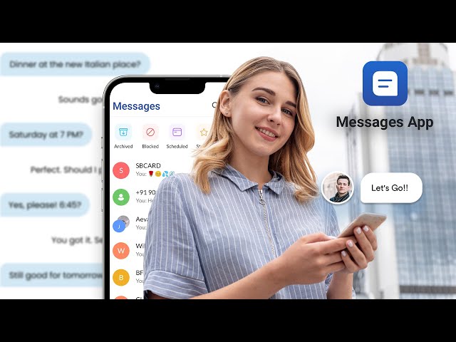 Secure Messages & SMS App || Feature-Rich SMS App || Group Chat, Quick Reply, Schedule & Backup
